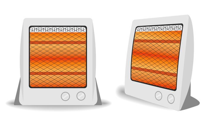 A glowing red-hot heating element inside a toaster.