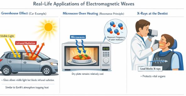 Microwave oven heating food via resonance