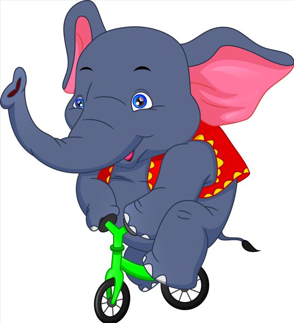 A friendly cartoon elephant