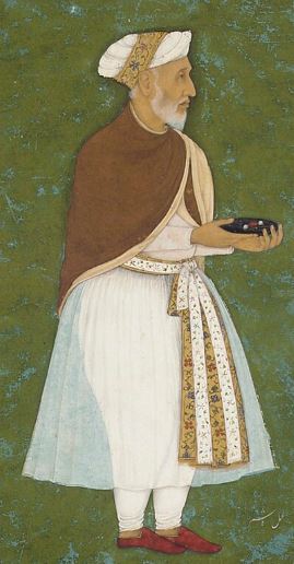 A classic portrait painting of the poet Abdurrahim Khan-i-Khanan (Rahim).