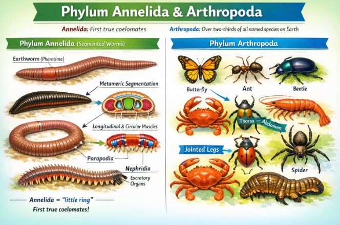 Montage of different insects and crustaceans