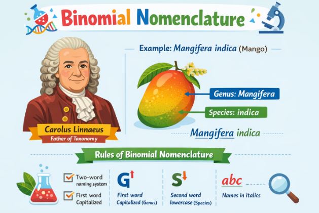 Rules of Binomial Nomenclature with Mango example