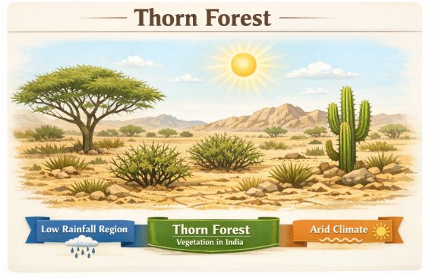 Map indicating Forest Distribution