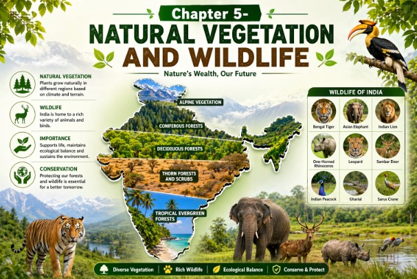 Class 9 Contemporary India Chapter 5  Natural Vegetation and Wildlife Notes